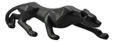 Pantera Ataque P Preto Fosco Escultura Decoração Luxo