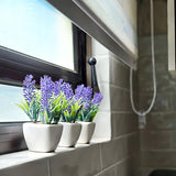 Arranjo Lavanda Artificial Unnique.Store Vaso Cerâmica Decoração Violeta 13cm