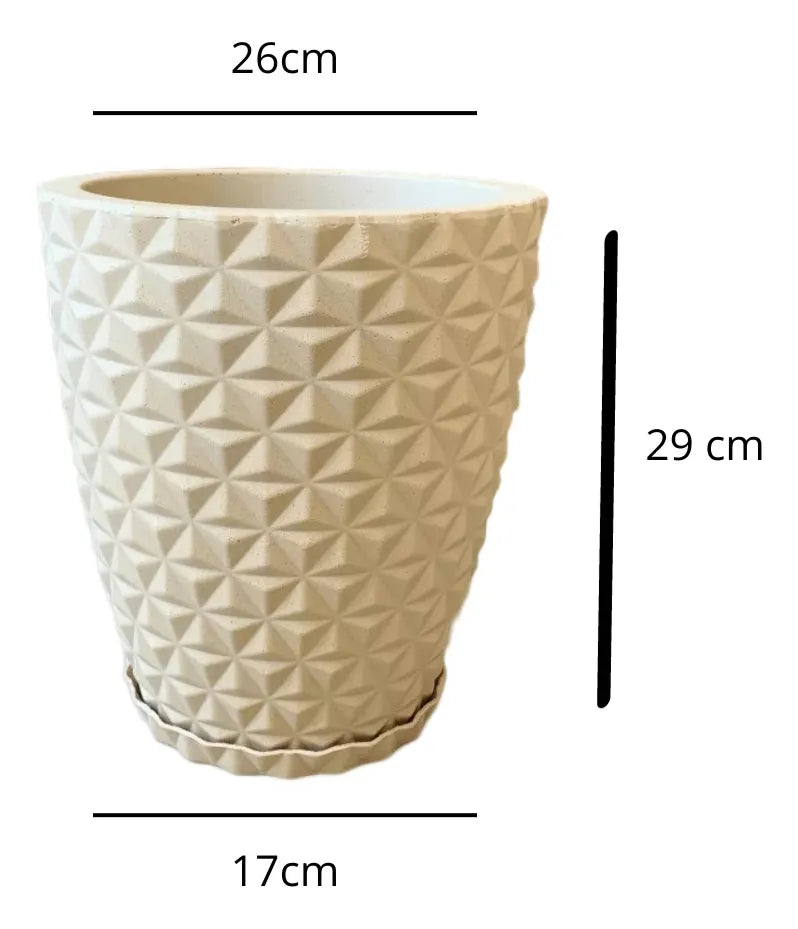 Vaso Planta Flor Jardim Decorativo Luxo Diamante 3d N2