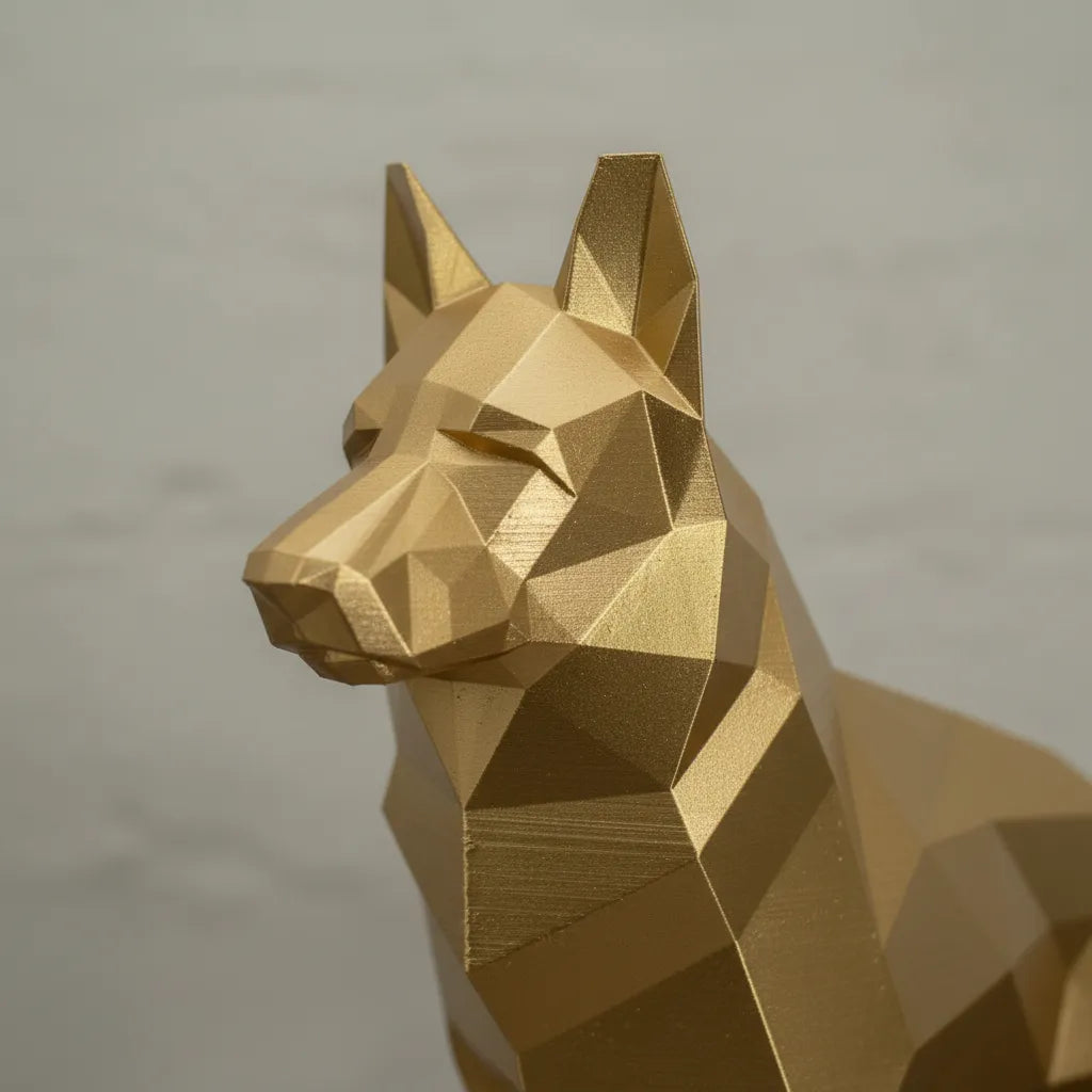 Cachorro Pastor Alemão E Belga Escultura 3d Decor Pet 27cm