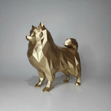 Spitz Alemão Cachorro Lulu Da Pomerânia Escultura 3d 25cm