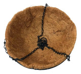 Vaso Fibra De Coco Suspenso 30cm Com Suporte Para Jardim