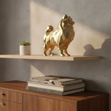 Spitz Alemão Cachorro Lulu Da Pomerânia Escultura 3d 25cm