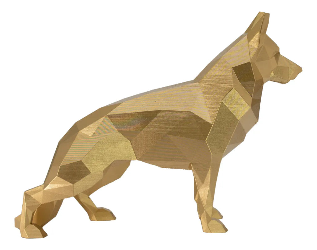 Cachorro Pastor Alemão E Belga Escultura 3d Decor Pet 27cm