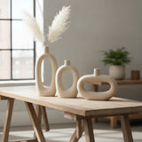 Kit Vasos Decorativos Cerâmica Decoração Casa Sala Mesarack