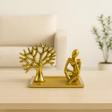 Kit Decoração Sala Enfeite Casa Mesa Escritório Árvore Da Vida Bandeja Luxo Pensador