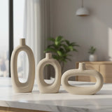 Kit Vasos Decorativos Cerâmica Decoração Casa Sala Mesarack