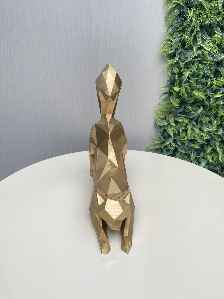 Gato Mine Coon Espreguiçando Escultura Decorativa 3d 25cm