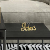 Enfeite Decorativo Jesus Cerâmica Dourado Decoração Luxo