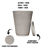 Vaso Polietileno Decorativo Para Plantas Cone Pequeno 28x23