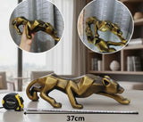 Pantera Negra Escultura Estatua Decoração Casa Leopardo