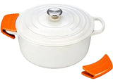 Conj. 2 Pegadores De Alça Silicone Laranja Le Creuset